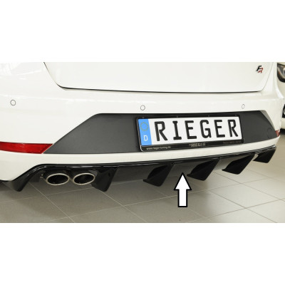 Diffuseur de pare-chocs arrière "Noir brillant" "Rieger Tuning" pour SEAT LEON FR (5F)