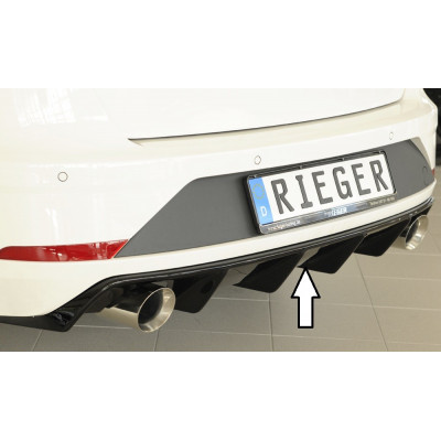 Diffuseur de pare-chocs arrière "Noir brillant" "Rieger Tuning" pour SEAT LEON FR (5F)