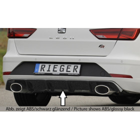 Diffuseur de pare-chocs arrière "Noir" "Rieger Tuning" pour SEAT LEON FR (5F)