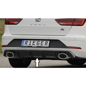 Diffuseur de pare-chocs arrière "Noir brillant" "Rieger Tuning" pour SEAT LEON FR (5F)