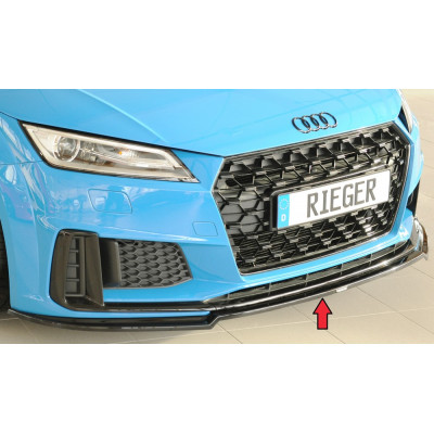 Lame de pare-chocs avant "noir brillant" "Rieger Tuning" pour AUDI TT / TT-S / TT-RS / (8J-FV / 8S)