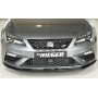 Lame de pare-chocs avant "Noir brillant" "Rieger Tuning" pour SEAT LEON CUPRA (5F)