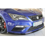 Lame de pare-chocs avant "Noir brillant" "Rieger Tuning" pour SEAT LEON CUPRA (5F)