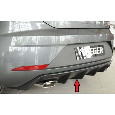 Diffuseur de pare-chocs arrière "Noir" "Rieger Tuning" pour SEAT LEON CUPRA (5F)