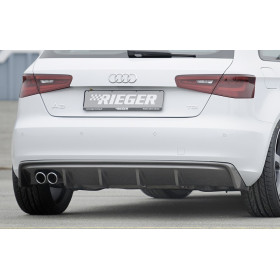Diffuseur de pare-chocs arrière "Carbon-look" "Rieger Tuning" pour AUDI A3 (8V)