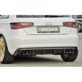 Diffuseur de pare-chocs arrière "Carbon-look" "Rieger Tuning" pour AUDI A3 (8V)