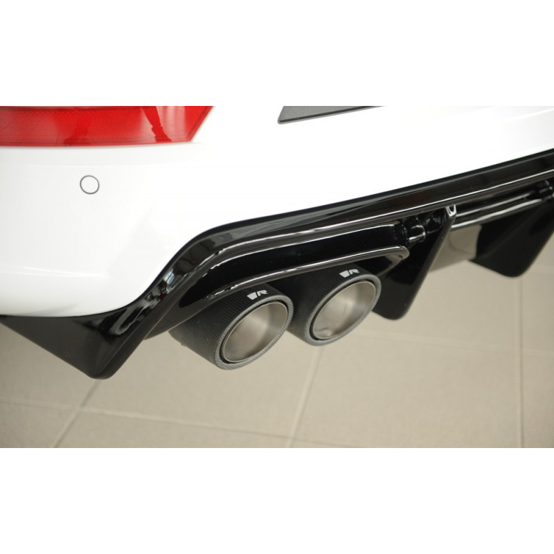 Diffuseur De Pare-chocs Arrière De Voiture Noir Brillant Compatible