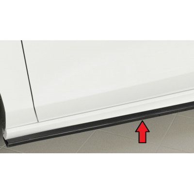 Lame de bas de caisse gauche "noir brillant" "Rieger Tuning" pour FORD FOCUS MK4 ST-LINE (DEH)