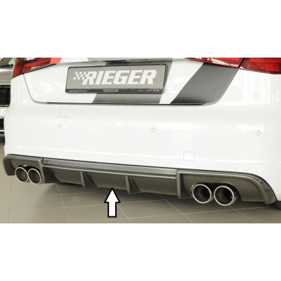 Diffuseur de pare-chocs arrière "Carbon-look" "Rieger Tuning" pour AUDI A3 (8V)