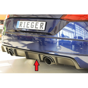 Diffuseur de pare-chocs arrière "noir" "Rieger Tuning" pour AUDI TT / TTS (8J-FV / 8S)