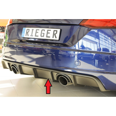 Diffuseur de pare-chocs arrière "noir" "Rieger Tuning" pour AUDI TT / TTS (8J-FV / 8S)