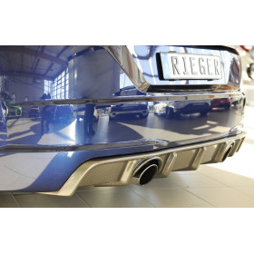 Diffuseur de pare-chocs arrière "Carbon look" "Rieger Tuning" pour AUDI TT / TTS (8J-FV / 8S)