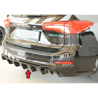 Diffuseur de pare-chocs arrière "Noir brillant" "Rieger Tuning" pour FORD FOCUS SW ST MK4 (DEH/attelage)