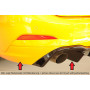 Diffuseur de pare-chocs arrière "Noir brillant" "Rieger Tuning" pour FORD FOCUS SW ST MK4 (DEH/attelage)