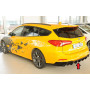 Diffuseur de pare-chocs arrière "Noir brillant" "Rieger Tuning" pour FORD FOCUS SW ST MK4 (DEH/attelage)