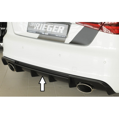 Diffuseur de pare-chocs arrière "noir" "Rieger Tuning" pour AUDI A3 (8V)