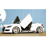 Bas de caisse gauche "Carbon look" "Rieger Tuning" pour AUDI TT (8J)