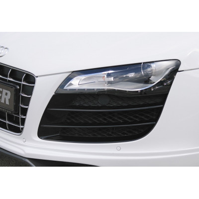 Grille d'aération gauche "noir brillant" pour pare-chocs avant "Rieger Tuning" pour AUDI R8 (42)