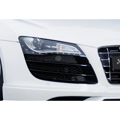 Grille d'aération droit "noir brillant" pour pare-chocs avant "Rieger Tuning" pour AUDI R8 (42)